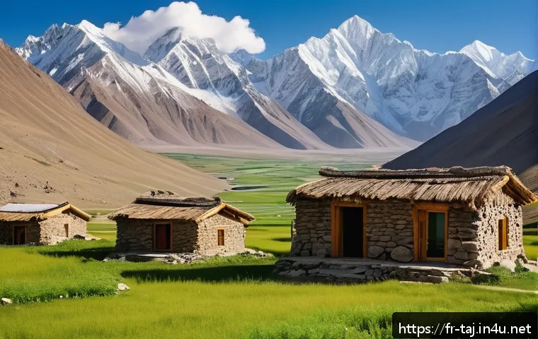 타지키스탄에서 숙소 예약하기 - A cozy traditional Tajik guesthouse nestled in a remote mountain village near the Wakhan Valley, fea...